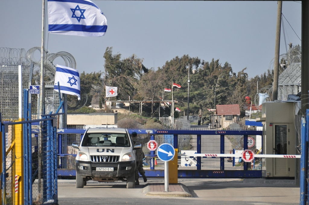UN-controlled border crossing between Syria and Israel on the Golan Heights. Photo: Escla.
