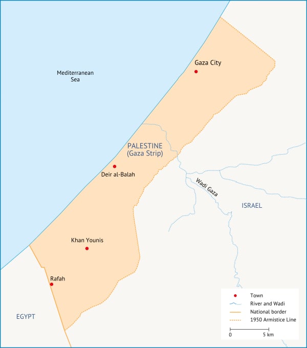  Map of the Gaza Strip