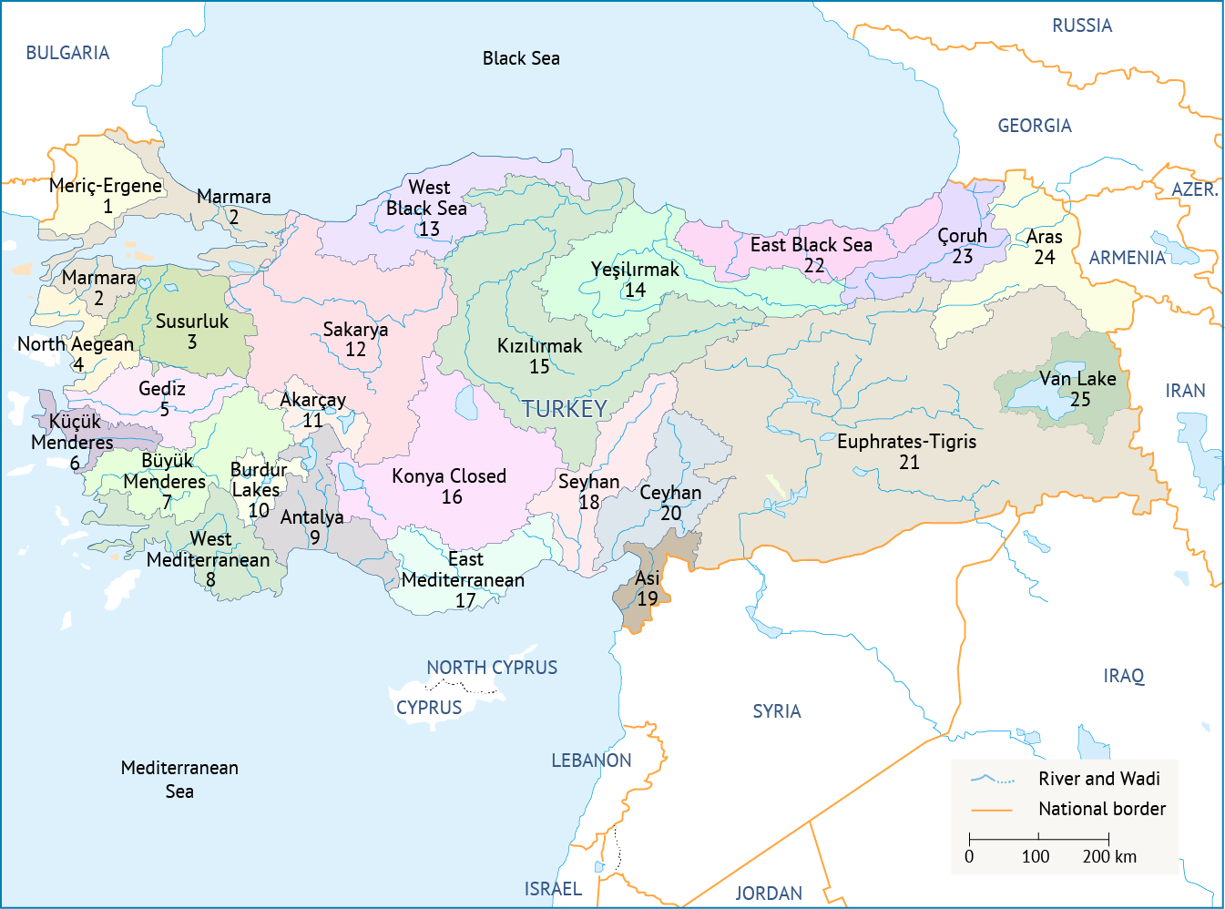 Surface water and groundwater in Turkey