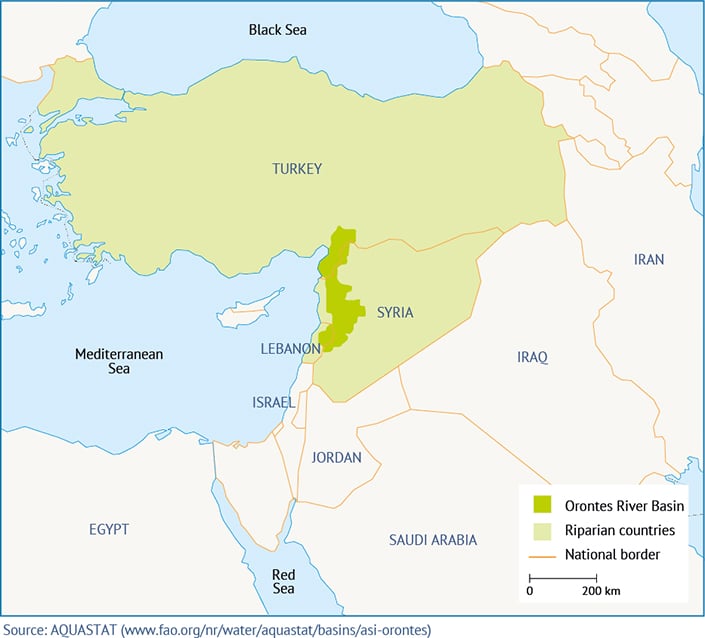 Asi (Orontes) River Location.