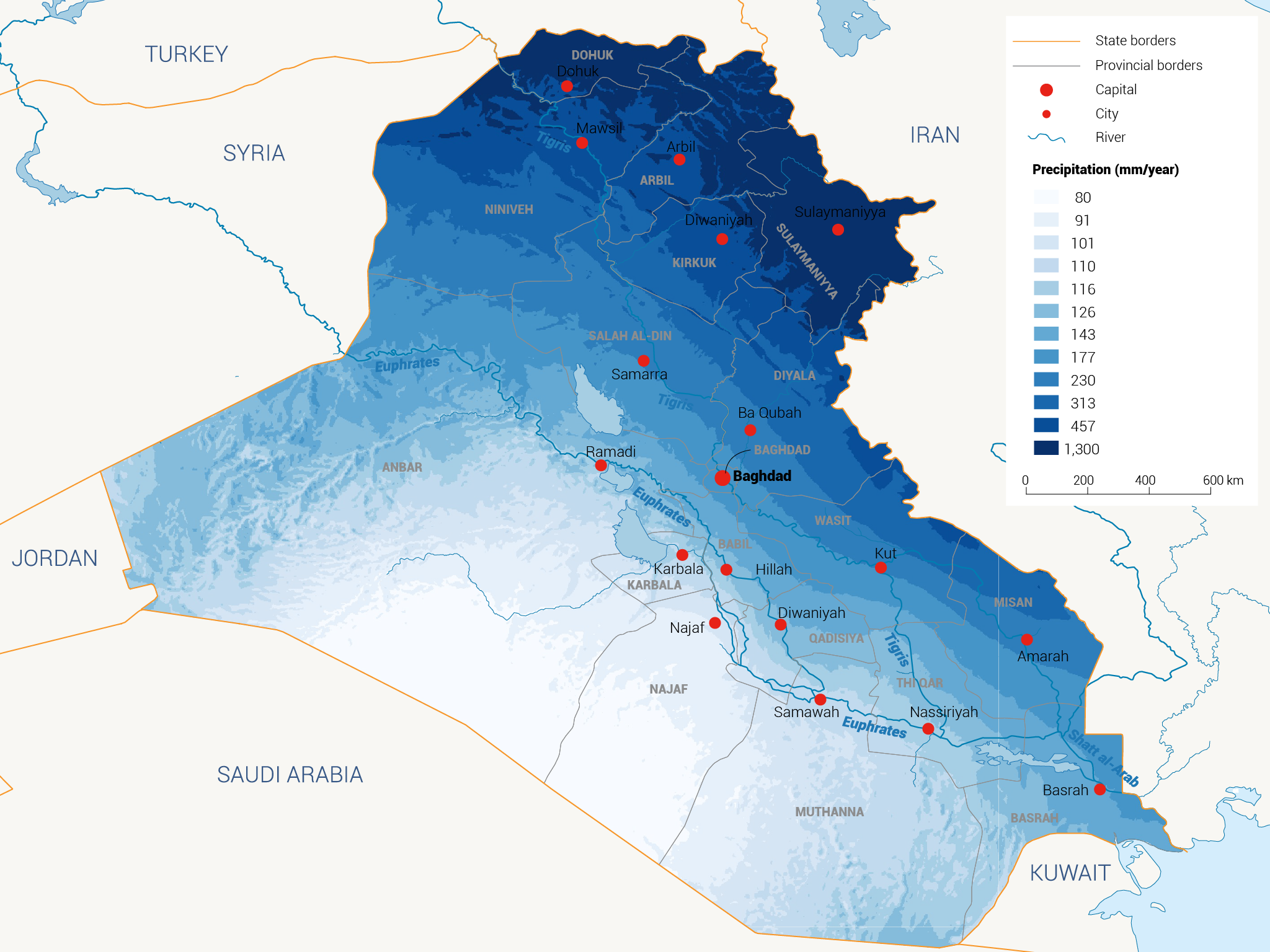 Precipitation in Iraq - Water in Iraq
