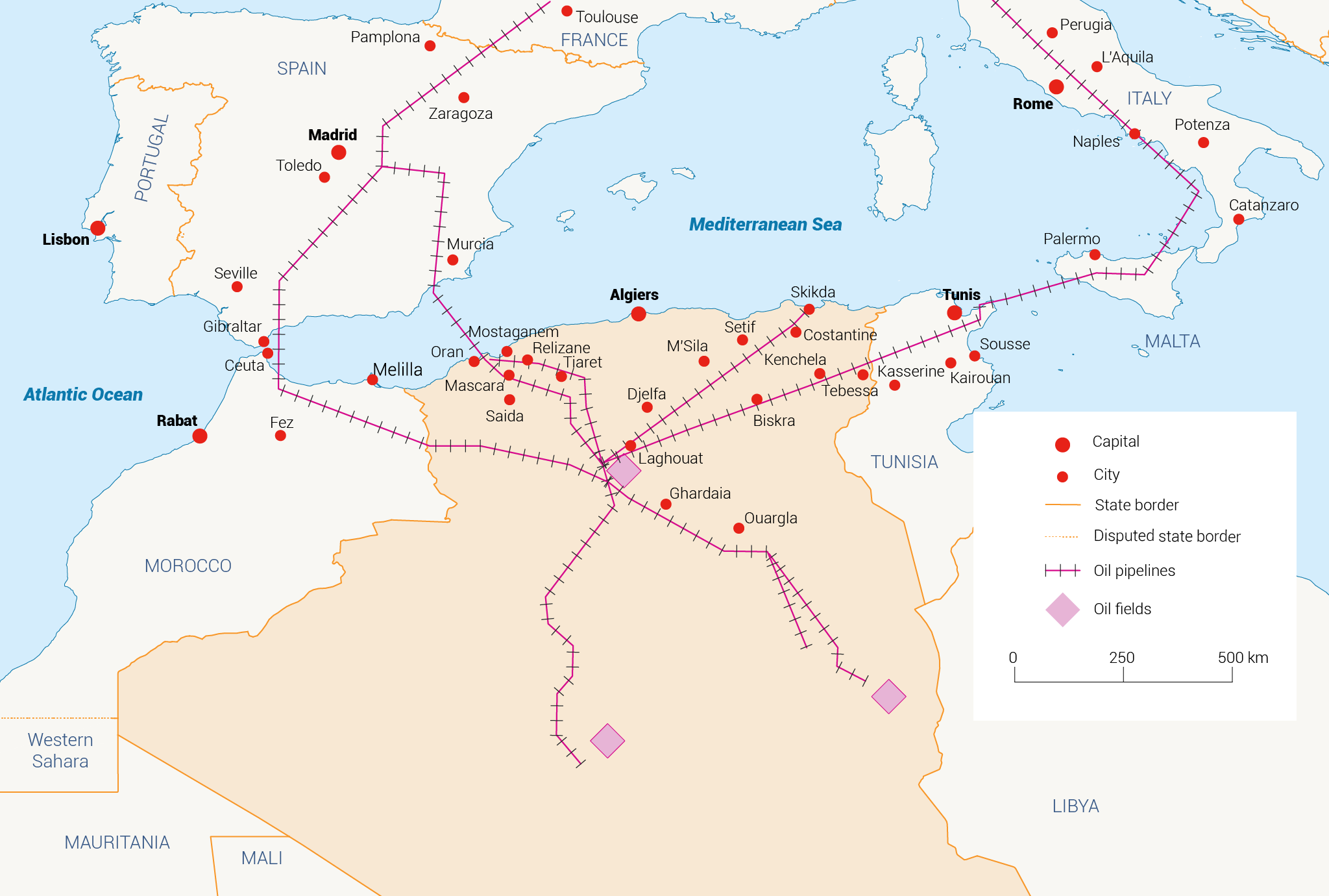 Algeria gas pipelines. Algeria’s Groundwater Resources