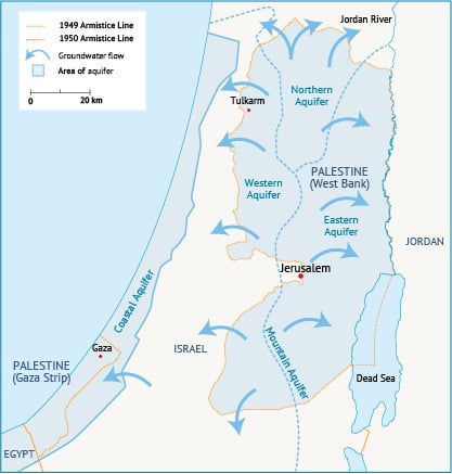 المياه الجوفية في فلسطين - موارد المياه في فلسطين