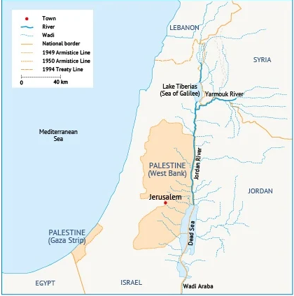 نهر الأردن - موارد المياه في فلسطين