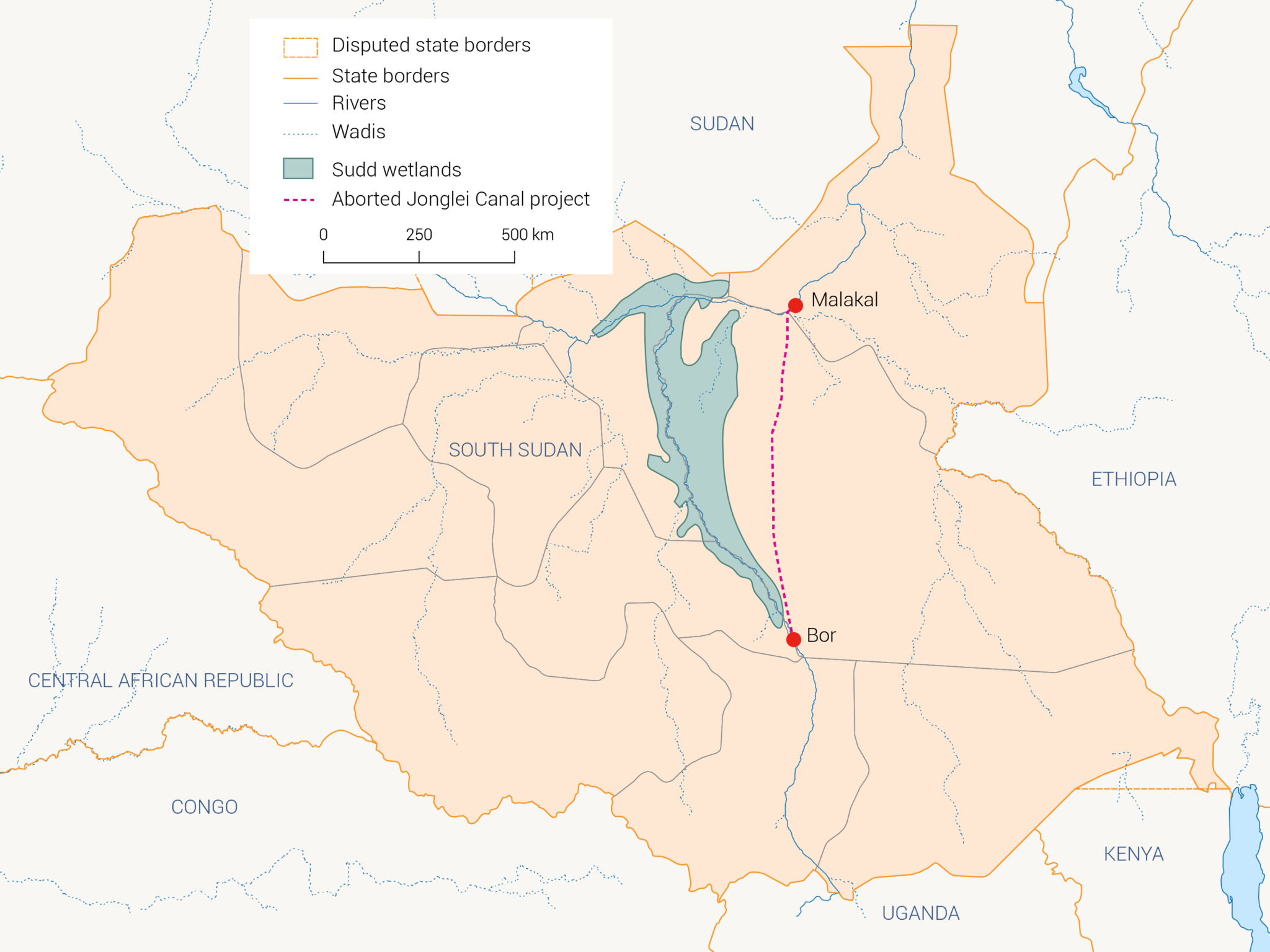 Water In Sudan A Trigger And A Solution For The Ongoing Conflict   Sudan 02 South Sudan Basin Map 3000px 2048x1536 